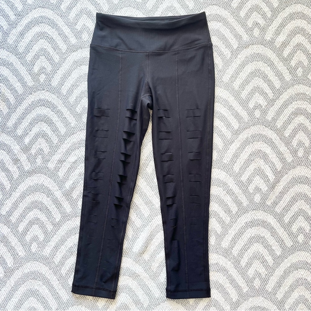 90 DEGREE // REFLEX Black Distressed Athletic Leggings XS